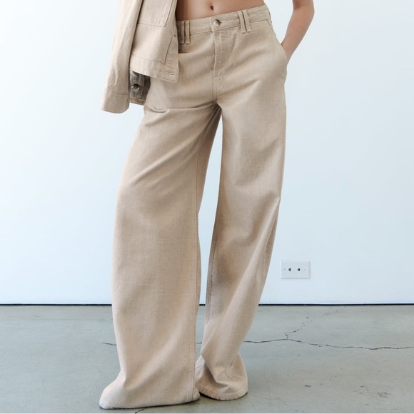 Zara ZW mid rise baggy pants - Picture 3 of 12